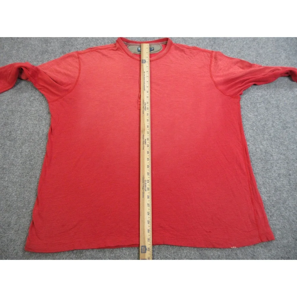 VINTAGE Polo Ralph Lauren Shirt Mens 2XL Red Henley Big RLPC Activewear Outdoors